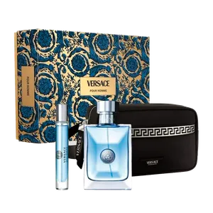 Set de 3 Piezas para Caballero Versace Eau de Toilette 100ml + Eau de Toillete de Viaje 10ml + Neceser de Regalo